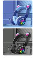 Auriculares con orejas de gato y luz LED RGB para niños y niñas, cascos inalámbricos con Bluetooth 5,3 para juegos, PC - details 19