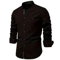 Camisas de Negocios para Hombres Primavera-Verano Moda Japonesa Casual de Algodón y Lino - details 11