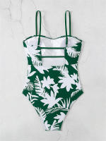 Bañador ajustado de una pieza para mujer, traje de baño Sexy con tirantes, Monokini con espalda descubierta, para playa, 2024 - details 17