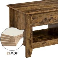 Mesa de Café de Madera Elevable Diseño Moderno para Sala Tamaño 104,5 x 49,5 x (49-61,5) cm Gris - details 34