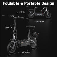 iScooter F2 Patinete Eléctrico Plegable para Adultos con Asiento 30KM/H 500W Tablas de Skate - details 15