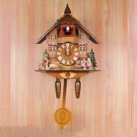 Péndulo de madera silencioso, reloj de pared de cuco de madera, Torre del bosque, múltiples estilos, Vintage, 3D, Chiming, regalo de inauguración de la casa - details 1