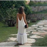 Vestidos largos plisados ​​de encaje blanco elegante para mujer, novedad de primavera 2025, vestido de cintura envuelta con mangas y cuello alto, batas de boda a la moda para mujer - details 6