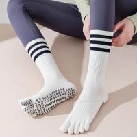 Calcetines de Yoga con cinco dedos divididos para mujer, medias profesionales de Pilates, de algodón, antideslizantes, de tubo medio, para interiores, baile, Fitness y deportes - details 18