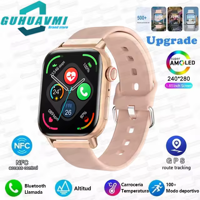 2024 Nuevo Reloj inteligente para iOS Watch 10  Smartwatch hombres y mujeres seguimiento gps, azúcar en sangre, 1,85 pulgadas HD Pantalla táctil completa llamadas bluetooth, NFC 45mm Watch 9 actualizaciones - 1