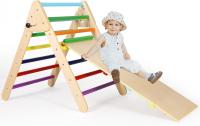 Set Triangular 2 en 1, Juguetes de Escalada para Bebés, Parque Infantil Interior, Juguetes de Escalada Plegables para Niños Pequeños, de Madera para Mayores de 2 Años, Gimnasio Infantil - details 0
