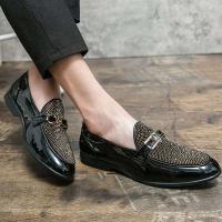 2023 nuevo vestido de cuero de moda de estilo italiano para hombres, zapatos casuales de negocios, zapatos puntiagudos de talla grande - details 7