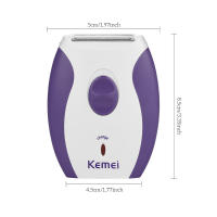 Kemei-afeitadora recargable 280R para mujer, afeitadora Facial, corporal, pierna, brazo, Bikini, espalda, cuello, recortadora eléctrica, depilación portátil, maquinilla de afeitar indolora - details 6