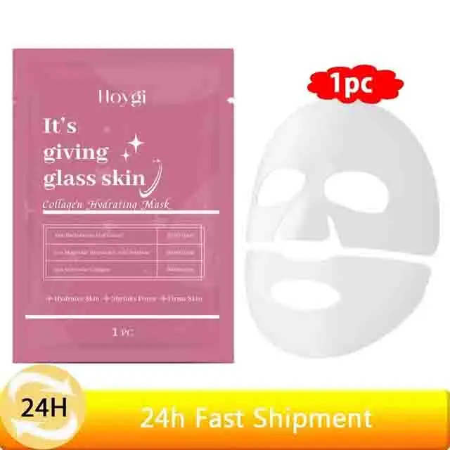 Máscara de Colágeno Profundo Reafirmante de Líneas Finas Antiedad, Antesección, Hidratante y Nutritivo Belleza Coreana para Cuidado de la Piel Facial - 1