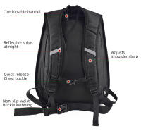 MJMOTO Paquete de Moto Helmet de Carcasa Dura de Fibra de Carbono Gran Capacidad, Impermeable, Anti-impacto Bolsa y Equipaje de Motocicleta - details 8