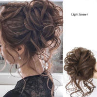 Moño de pelo desordenado para mujer, extensión de coleta ondulada y rizada, Scrunchies para el cabello, postizo Updo - details 1