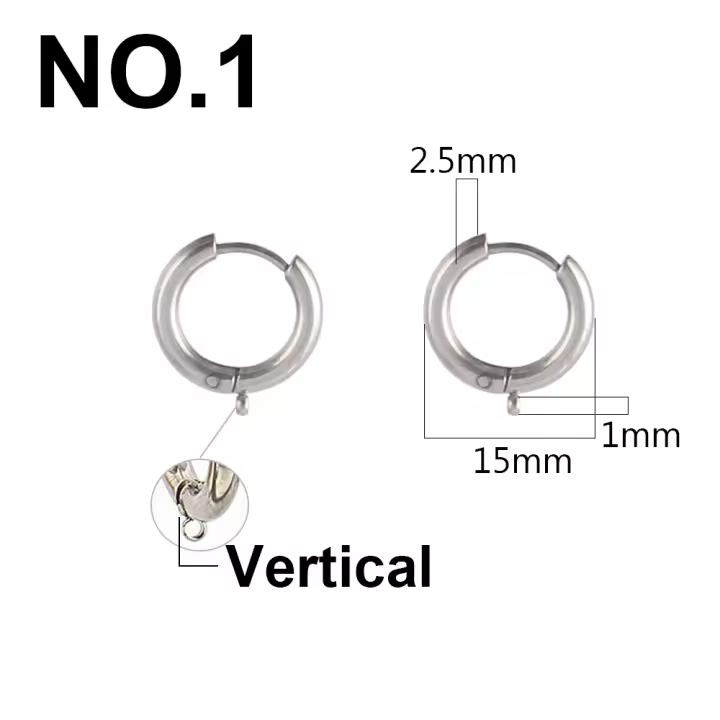 10pcs/ lote 316L pendientes acero inoxidables bricolaje aro pendiente Base ajuste abalorios pendientes para hacer pendientess  joyería de bricolaje haciendo accesorios para hacer pendientes manualidades - 1