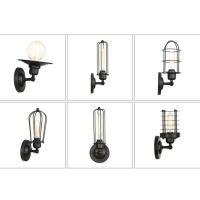 Lámpara de pared industrial vintage, candelabros de estilo europeo simple, comedor, dormitorio, pasillo - details 6