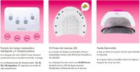 Lámpara Secadora de Uñas Profesional LED UV de Luz de Curación en 4 Modos para Tiempos Variados de 10s a 90s Bueno y Seguro para Manicura - details 1