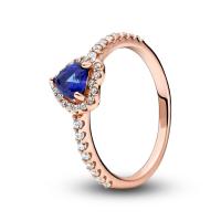 Anillo de Plata de Ley 925, anillo de corazón elevado brillante para mujer, circonita cúbica, estrella, Luna, flor, anillos y joyería de boda, regalos - details 4