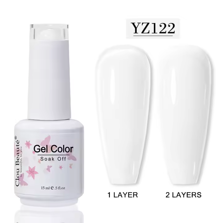 Esmalte de Uñas Clou Beaute 15ml en Colores Rojo Azul Verde Morado Híbrido Natural Ideal para Manicura Semi-permanente - 1
