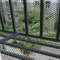 Red de protección para balcón con agujero pequeño, malla anticaída, resistente al desgaste, no tóxica, negra, para niños, balcón - details 3