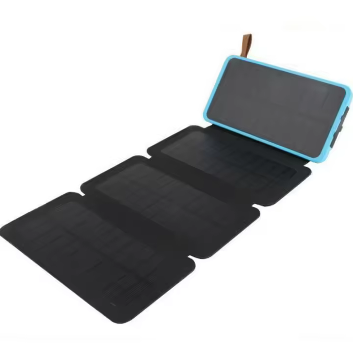 Cargador Solar Portátil de 20000mAh Batería Externa Impermeable con 4 Paneles - 1