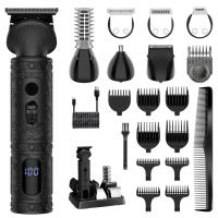 Hatteker-cortadora de pelo todo en uno para hombre, máquina de corte de pelo eléctrica intercambiable con 7 cuchillas, recargable por USB - details 0