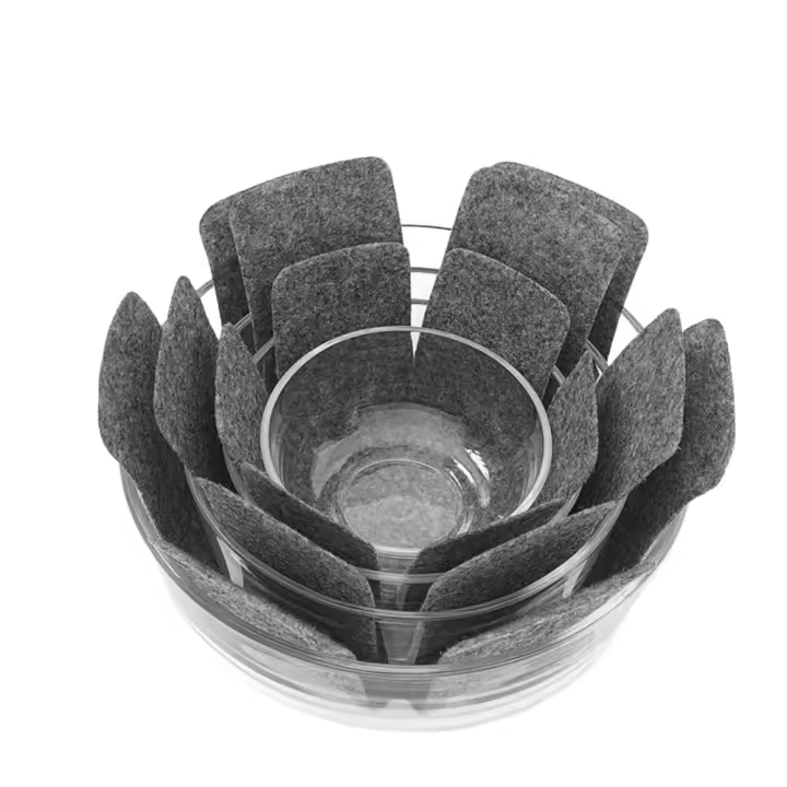 Protectores de fieltro para ollas, divisores de ollas antiarañazos, resistentes al calor, utensilios de cocina, almohadillas separadoras de sartenes, 3 piezas, nuevo - 1