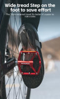 ROCKBROS-par de pedales reflectantes para bicicleta, accesorio de aleación de aluminio, antideslizantes, para montaña y carretera - details 3