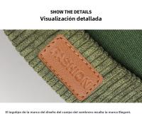 Sombrero Tang Unisex de Moda Marinero de Parche de Pana con Etiqueta de Cuero Sombrero de Amo de Casa - details 10