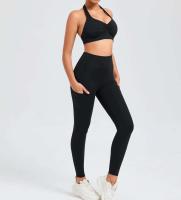 Leggings de dos piezas con espalda en V, gimnasio Tre, conjunto de entrenamiento para correr, ropa deportiva para mujer, traje de yoga - details 7