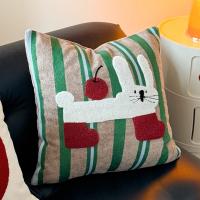 Funda de almohada moderna lavable estilo crema, funda de almohada cuadrada cómoda de dibujos animados, funda de almohada suave bordada con toalla, decoración del hogar - details 6
