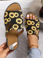 2025 verano nuevas flores de colores sandalias de una palabra absorbentes de sudor transpirables de gran tamaño mujeres - details 13