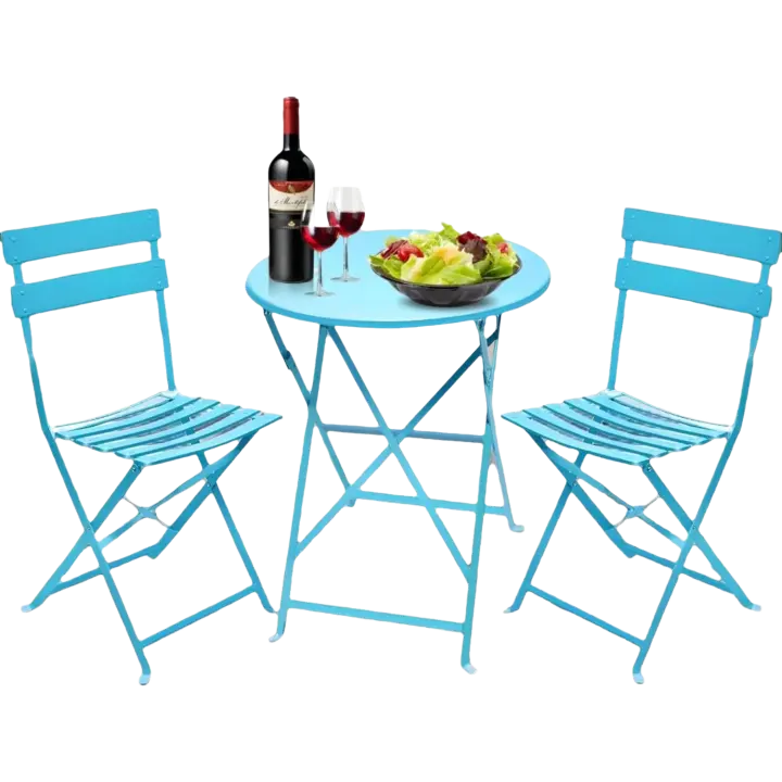 Conjunto Mesa y Sillas Jardin 2 Sillas 1 Mesa Bistro Conjunto de Muebles de Jardín Muebles de Exterior Mesa Jardin Exterior con Sillas para Jardín Mesa Balcon Plegable y Sillas para Patio - 1
