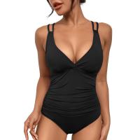Nuevo 2025 Traje de Baño de Una Pieza con Cuello en V Diseño Sexy para Mujeres, Cubre el Vientre - details 12