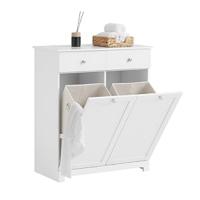 BZR17-W Mueble Columna de baño, Armario Alto baño,161 x 40 x 35 cm,ES (Blanco) - details 8