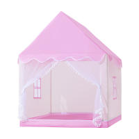 Tienda de Juegos Decorada Rosa Casa de Piedra Rosa y Gris con Almohadilla de Escalada, Luz de Bola, Nubes, Mariposas, Luces Coloridas Adecuada para Niños de 1-3 Años Uso Interior y Exterior - details 7