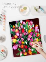 RUOPOTY-pintura moderna por números, imagen hecha a mano, dibujo de flores, pinturas interiores, regalo personalizado - details 1