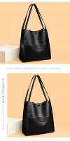 Bolso de hombro de lujo para mujer, bandolera sencilla de Color puro, bolso de compras de gran capacidad - details 5