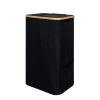 Cesta de Almacenamiento de Botellas de Bambú de Gran Tamaño Cubo de Reciclaje Plegable para Bebidas con Bolsa Interior - details 8