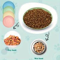Bolsas de Comida para Gatos Paquete de 4, 13.97cm, Platos de Alimentación y Agua de Plástico PP Antideslizantes Ideal para Gatos, Callitos, y Gatos de Patas Cortas - details 7