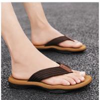Chanclas de marca de alta calidad a la moda para hombre, chanclas de playa de verano, zapatillas de playa gruesas transpirables informales para hombre al aire libre - details 11