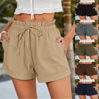 Shorts de Verano Cómodos para Mujer en Poliéster Pantalones Rectos y Sueltos para Venta - details 7