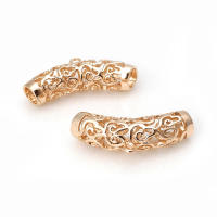 Colgantes de tubo curvado de nube de latón, Color oro de 18K de alta calidad, conector de pulsera, suministros para fabricación de joyas, accesorios Diy - details 12