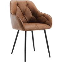Cocina con Respaldo y Apoyobrazos Silla de Salon Moderno con Patas Metálicas Silla Ergonómica para - details 0