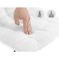 WOLTU Taburete Tocador, Silla Escritorio Ergonomica, Taburete con Respaldo, Altura Ajustable