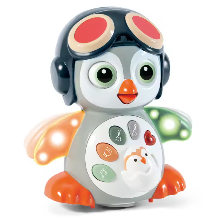 Luz eléctrica Universal con música, columpio para bailar, pingüino, Educación Temprana, iluminación, regalo creativo - 1