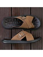 Chanclas de gran tamaño para hombre, sandalias de verano para exteriores, chanclas casuales, cien una palabra, arrastre al aire libre, zapatos de playa - details 13