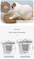 Caja de arena para gatos de gran valor, Arenero de acceso multidireccional, cubierta de elevación de inodoro para gatos, espacio súper grande - details 8