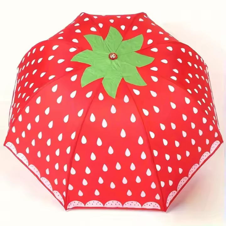 Paraguas creativo coreano de sandía y fresa, sombrilla de princesa bonita, sombrilla de verano, sombrilla soleada de moda - 1