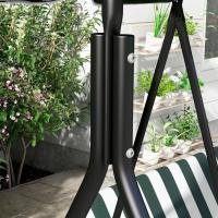Columpio de Jardín de 3 Plazas Balançín Exterior con Techo Ajustable y Marco de Acero - details 7