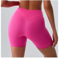 Pantalones cortos de Yoga para mujer, cintura alta, levantamiento de glúteos, entrenamiento, medias deportivas, Control de barriga, gimnasio, correr, pantalones elásticos, pantalones cortos deportivos informales - details 4