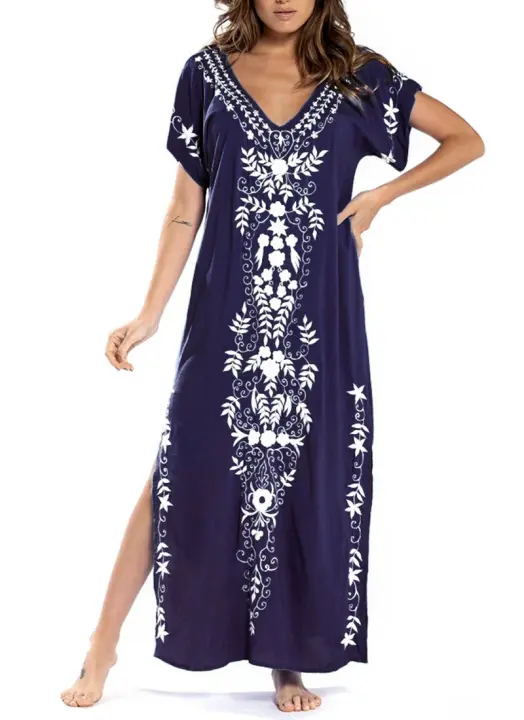 Vestido de moda estampado casual, ropa de mujer. - 1
