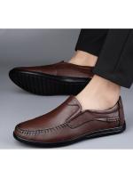 Zapatos Casuales de Cuero para Hombres Primavera-Verano 2025 Cómodos, de Primera Calidad, Perforados con Agujeros, Estilo Casual para Mediana Edad - details 7